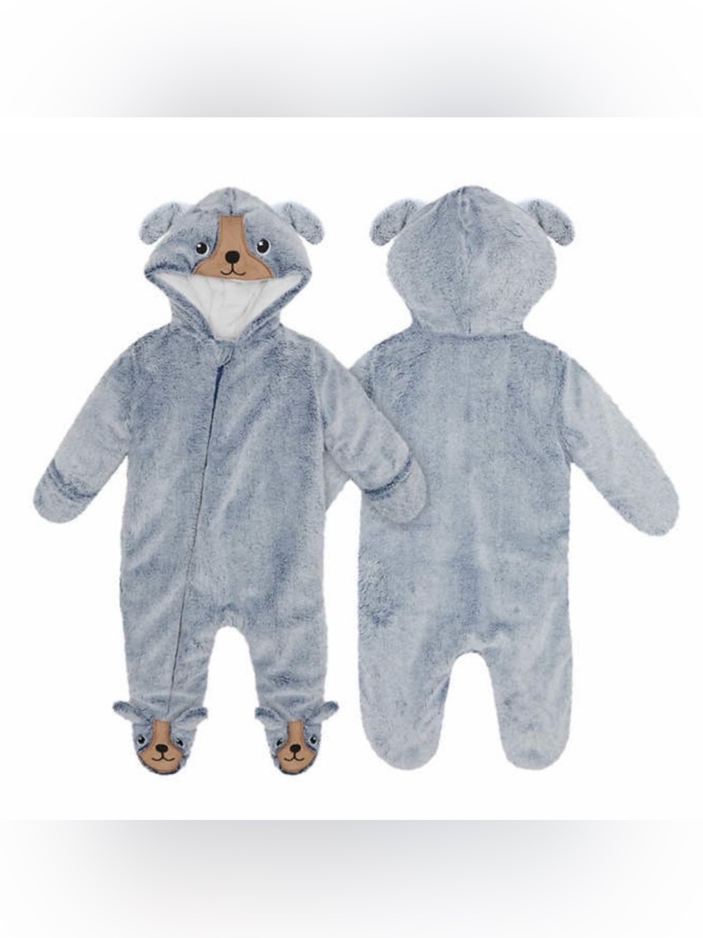 NWT Puppy Hooded Fleece Pramsuit One-Piece 18–24M Factory Sealed